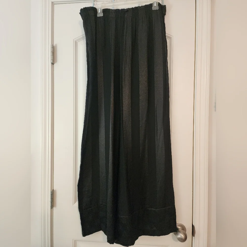 Victoria'a Secret NWT Black Striped Wide-Leg Palazzo Pants Silky Coquette XL